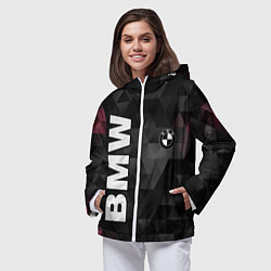 Ветровка с капюшоном женская BMW: Polygon, цвет: 3D-белый — фото 2