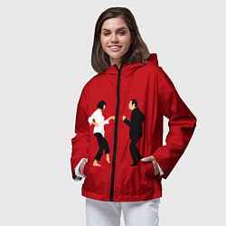 Ветровка с капюшоном женская Криминальное чтиво, цвет: 3D-черный — фото 2