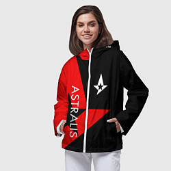 Ветровка с капюшоном женская Astralis: Cybergaming, цвет: 3D-белый — фото 2