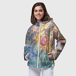 Ветровка с капюшоном женская My Hero Academia абстракция, цвет: 3D-белый — фото 2