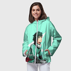Ветровка с капюшоном женская Мидория Изуку, цвет: 3D-белый — фото 2