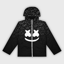 Ветровка с капюшоном женская Marshmello Black, цвет: 3D-белый