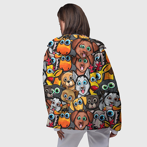 Женская ветровка Веселые собаки / 3D-Черный – фото 4