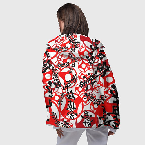 Женская ветровка Каратэ киокушинкай - эмблемы / 3D-Черный – фото 4