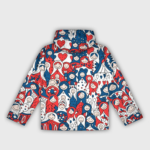 Женская ветровка Русские матрешки триколор / 3D-Белый – фото 2