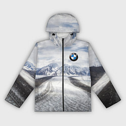 Ветровка с капюшоном женская BMW - снежная вершина, цвет: 3D-черный