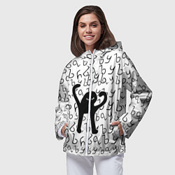 Ветровка с капюшоном женская ЪУЪ СЪУКА, цвет: 3D-белый — фото 2