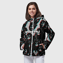 Ветровка с капюшоном женская Undertale, цвет: 3D-белый — фото 2