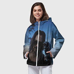 Ветровка с капюшоном женская Киану Ривз, цвет: 3D-белый — фото 2