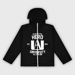 Ветровка с капюшоном женская My Hero Academia белый лого, цвет: 3D-белый
