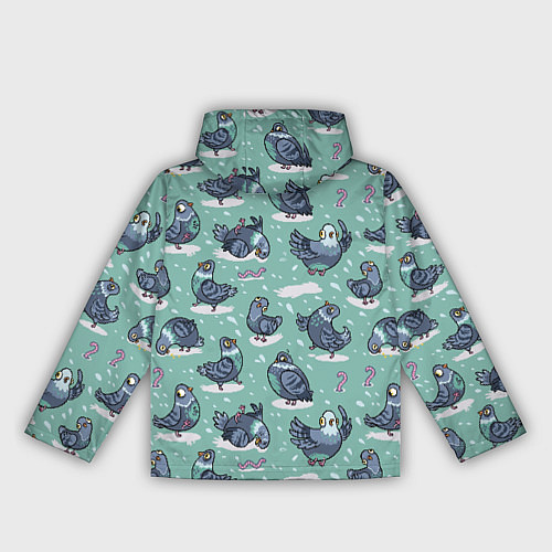 Женская ветровка Голуби и червяки / 3D-Белый – фото 2