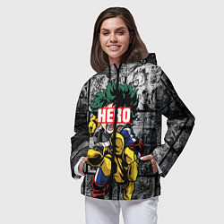 Ветровка с капюшоном женская Deku Плашка переносная, цвет: 3D-черный — фото 2