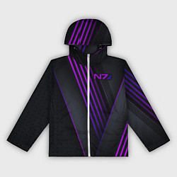 Ветровка с капюшоном женская Mass Effect N7, цвет: 3D-белый