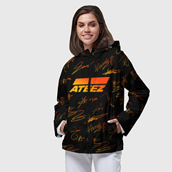 Ветровка с капюшоном женская ATEEZ АВТОГРАФЫ, цвет: 3D-черный — фото 2