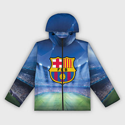 Ветровка с капюшоном женская FC Barcelona, цвет: 3D-черный