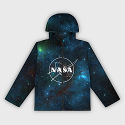 Ветровка с капюшоном женская NASA, цвет: 3D-черный
