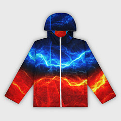 Ветровка с капюшоном женская Лёд и огонь, цвет: 3D-белый