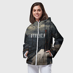 Ветровка с капюшоном женская НОВЫЙ СТАЛКЕР, цвет: 3D-белый — фото 2