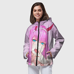 Ветровка с капюшоном женская Ahegao, цвет: 3D-черный — фото 2