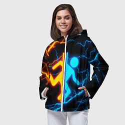 Ветровка с капюшоном женская PORTAL, цвет: 3D-белый — фото 2