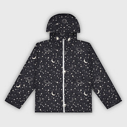 Ветровка с капюшоном женская Космос, цвет: 3D-белый