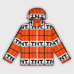 Ветровка с капюшоном женская Minecraft-Динамит, цвет: 3D-белый