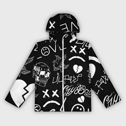 Ветровка с капюшоном женская Lil Peep, цвет: 3D-белый