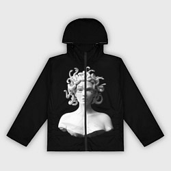 Ветровка с капюшоном женская Горгона с татуировками, цвет: 3D-черный
