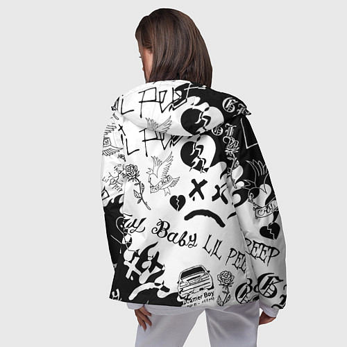 Женская ветровка LIL PEEP / 3D-Черный – фото 4