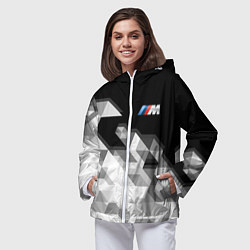 Ветровка с капюшоном женская BMW, цвет: 3D-белый — фото 2