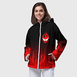 Ветровка с капюшоном женская GURREN LAGANN, цвет: 3D-белый — фото 2