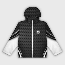 Ветровка с капюшоном женская MERCEDES-BENZ, цвет: 3D-белый