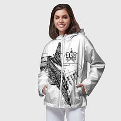 Ветровка с капюшоном женская ВВС России, цвет: 3D-белый — фото 2