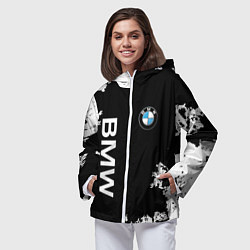 Ветровка с капюшоном женская BMW, цвет: 3D-белый — фото 2