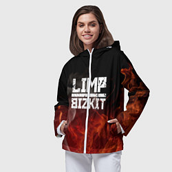 Ветровка с капюшоном женская LIMP BIZKIT, цвет: 3D-белый — фото 2