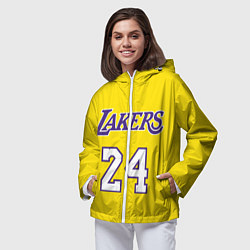 Ветровка с капюшоном женская Kobe Bryant 24, цвет: 3D-белый — фото 2