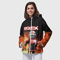 Ветровка с капюшоном женская ROBLOX, цвет: 3D-белый — фото 2