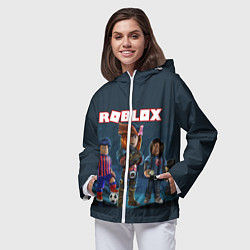 Ветровка с капюшоном женская ROBLOX, цвет: 3D-белый — фото 2