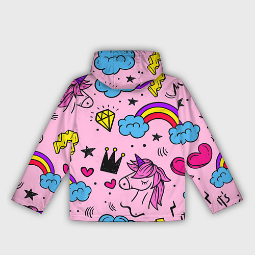 Женская ветровка Единороги / 3D-Черный – фото 2