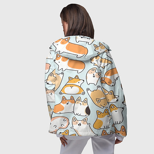 Женская ветровка Корги / 3D-Черный – фото 4