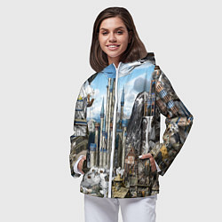 Ветровка с капюшоном женская HEROES, цвет: 3D-белый — фото 2