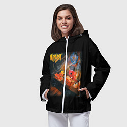 Ветровка с капюшоном женская Ария, цвет: 3D-белый — фото 2