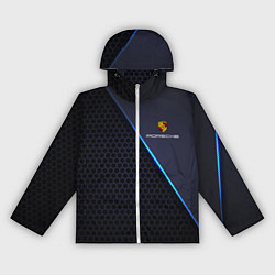 Ветровка с капюшоном женская PORSCHE, цвет: 3D-белый