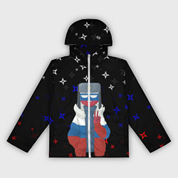 Ветровка с капюшоном женская CountryHumans, цвет: 3D-белый