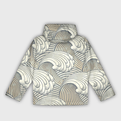 Женская ветровка Арт волны / 3D-Черный – фото 2