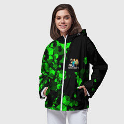 Ветровка с капюшоном женская MINECRAFT, цвет: 3D-белый — фото 2