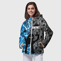 Ветровка с капюшоном женская ЪУЪ FORTNITE, цвет: 3D-белый — фото 2