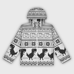 Ветровка с капюшоном женская Свитер с T-rex'ами, цвет: 3D-белый