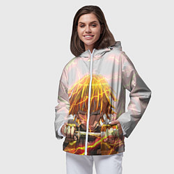 Ветровка с капюшоном женская KIMETSU NO YAIBA, цвет: 3D-белый — фото 2