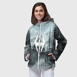 Ветровка с капюшоном женская THE ELDER SCROLLS, цвет: 3D-белый — фото 2